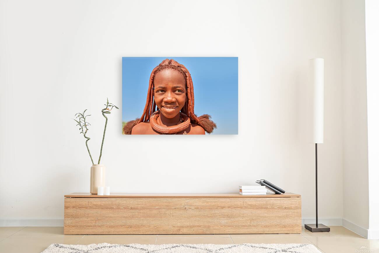 Portrait of a Himba woman in Kunene region of Namibia Reproduction