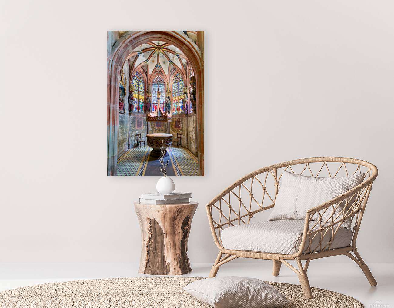 Exploring the interior of Saint Pierre le Jeune church in Strasb Reproduction