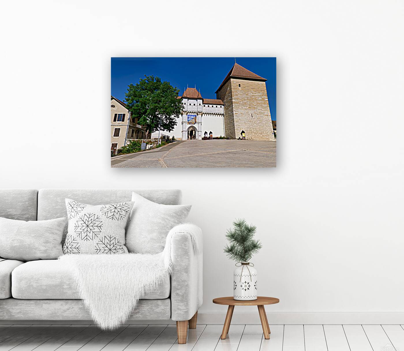 Visit to the castle in Annecy Haute Savoie France during a sun Reproduction