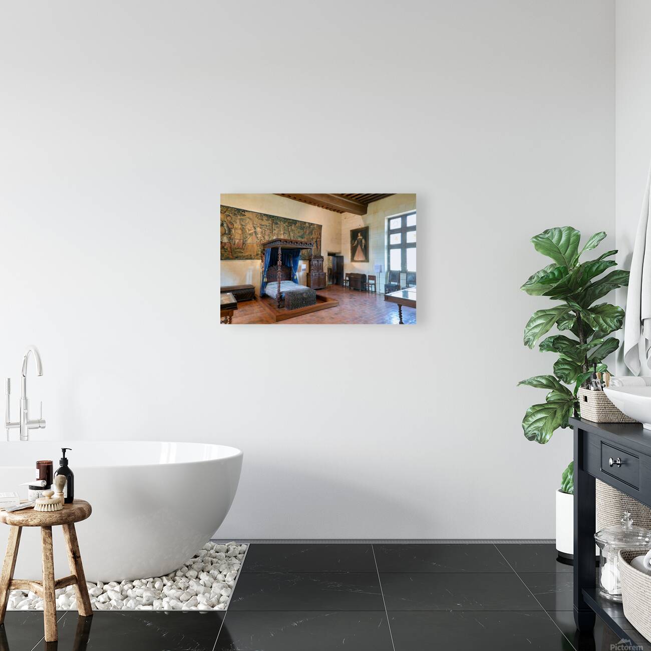 Exploring the interior of Chateau de Chaumont sur Loire in Franc Reproduction