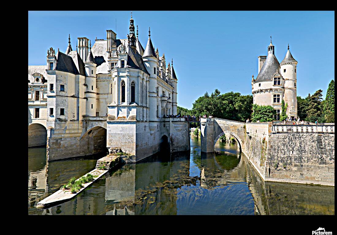 Visit Chenonceau Castle in France along the river Reproduction