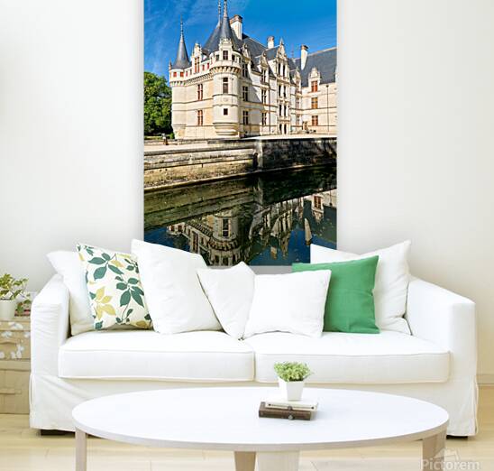 Chateau dAzay le Rideau in Loire Valley France near the water Reproduction