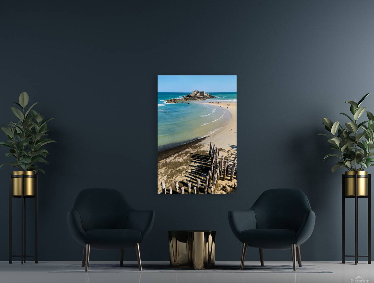 Fort National viewed from Plage de lEventail in Saint Malo Reproduction