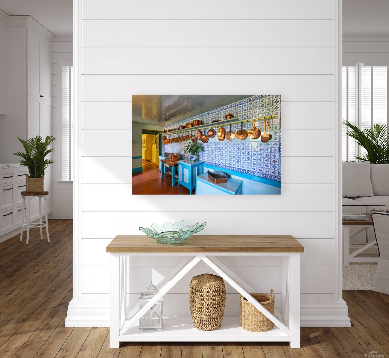 Explore the kitchen in Monets house at Giverny in Normandy Fran Reproduction