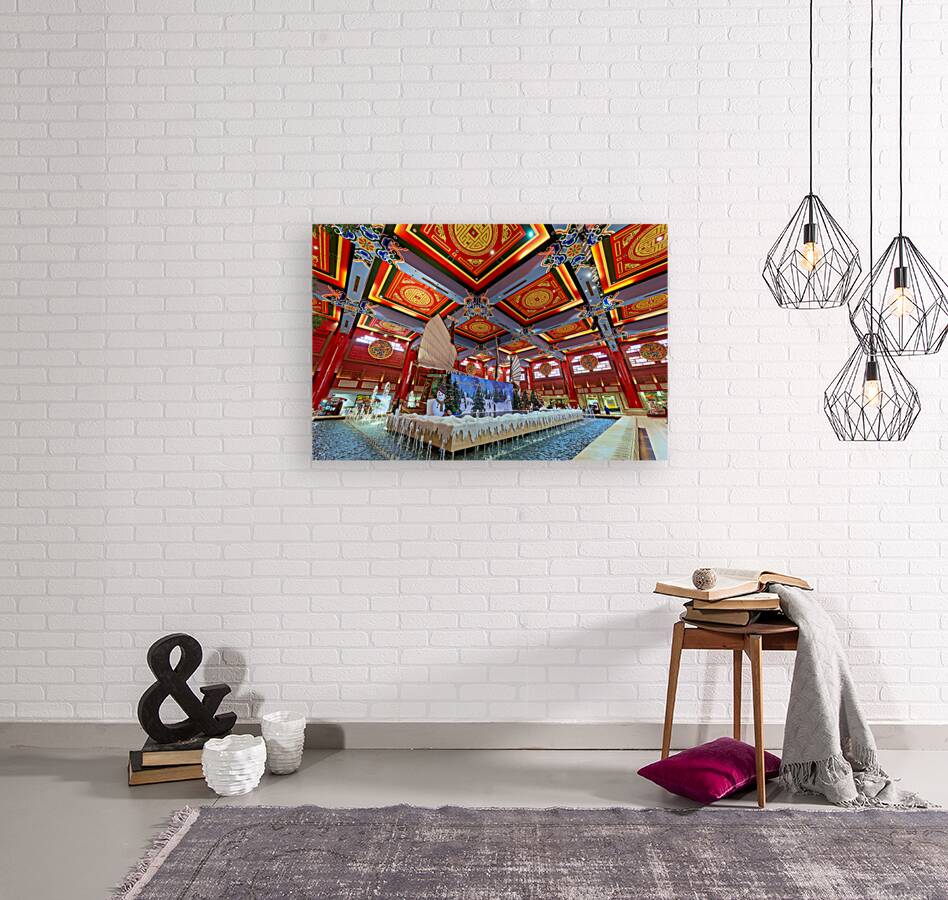 Festive decorations in Chinese themed indoor setting in Dubai Reproduction