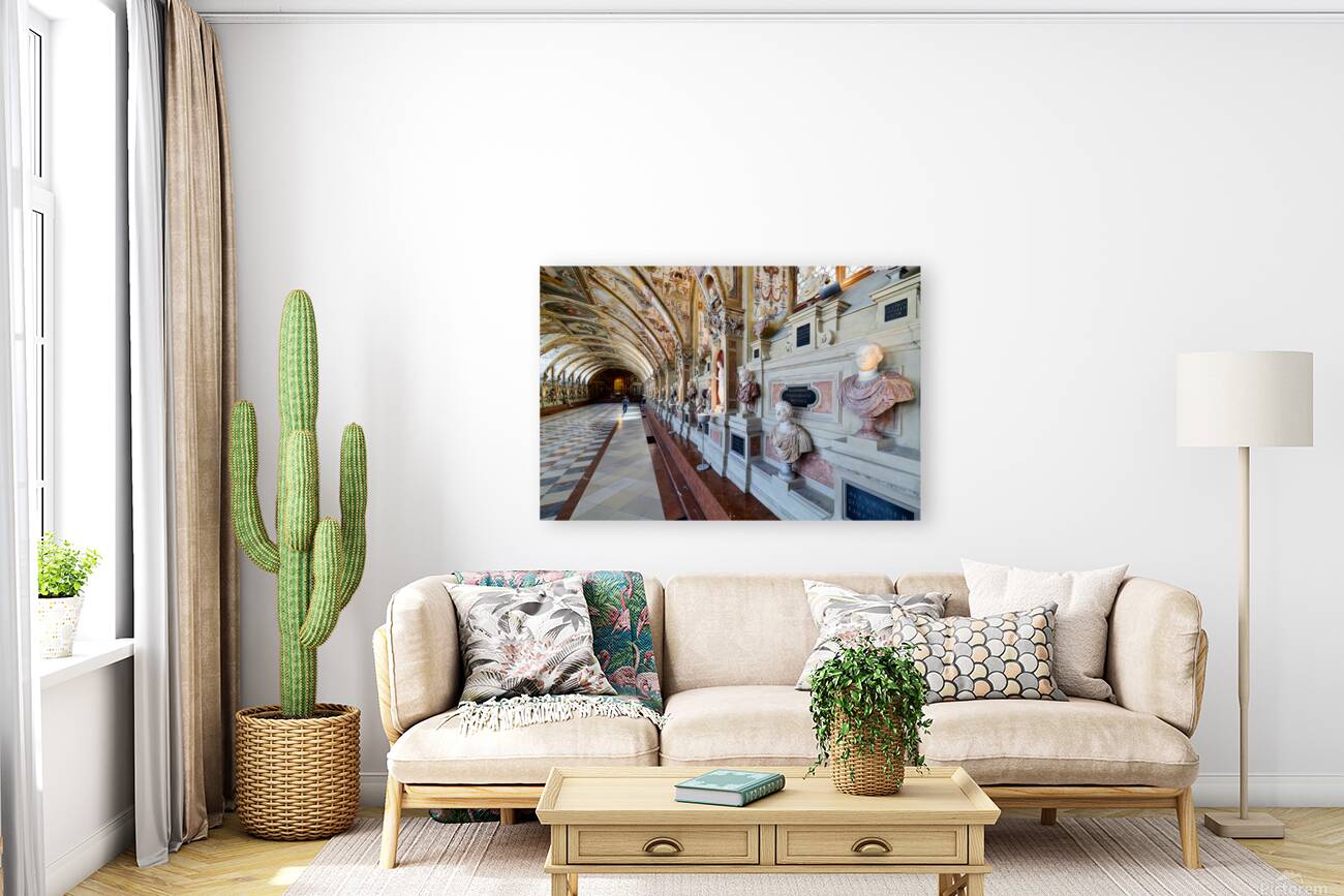 Explore the historic hall of Bavarias Residenz palace in Munich Reproduction