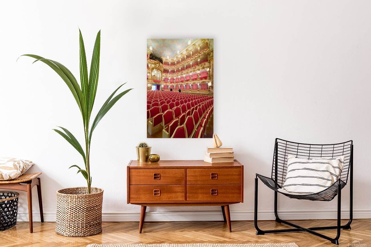 Interior view of Cuvilliés Theatre in Munich Germany Reproduction