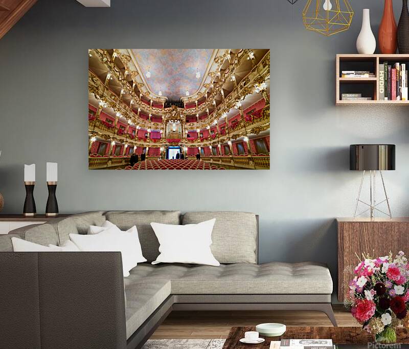 Inside cuvillies theatre at residenz palace in munich germany Reproduction