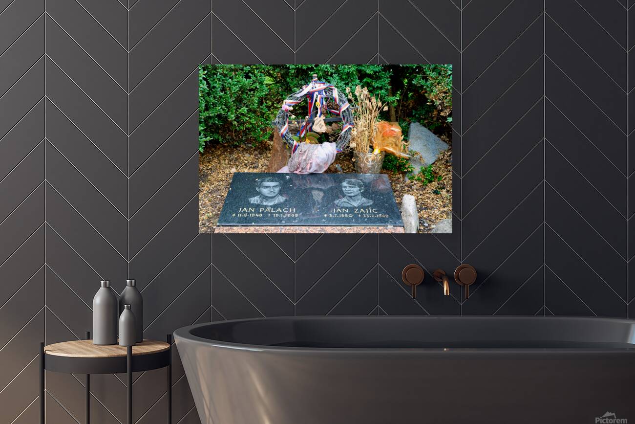 Memorial for Czech heroes Jan Palach and Jan Zajíc. Reproduction