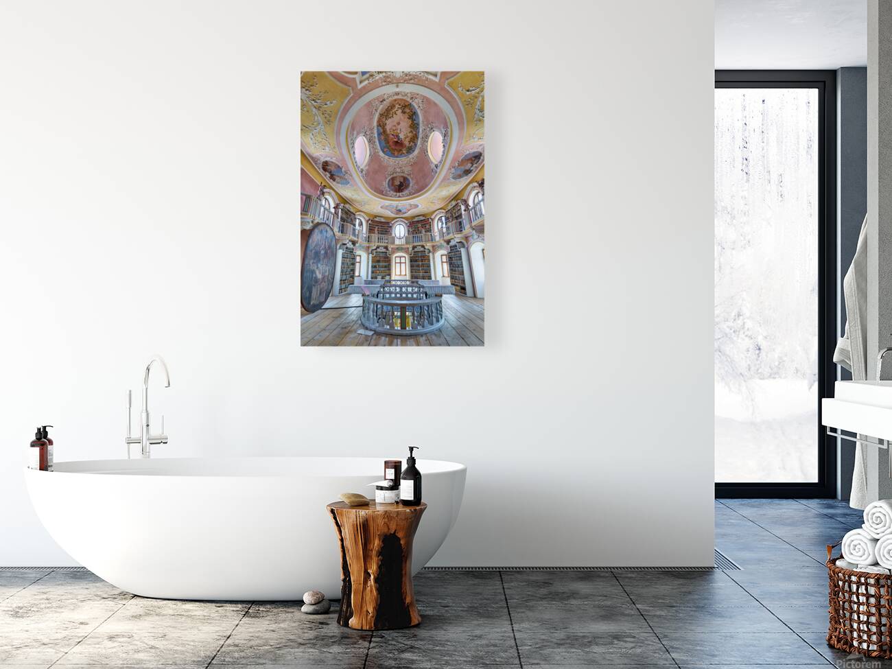 Explore St. Mang Abbey Library in Fussen along the Romantic Road Reproduction