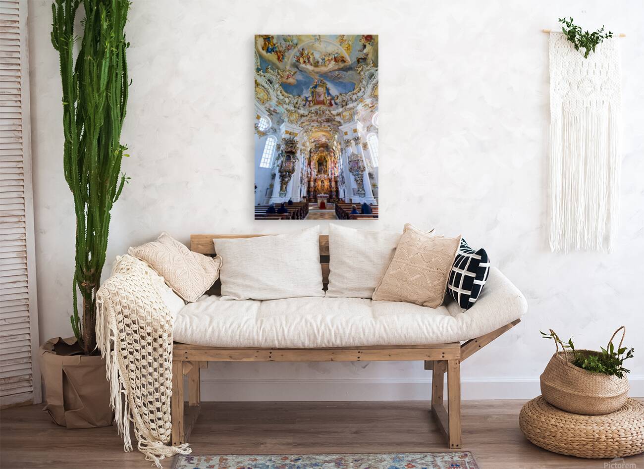 Pilgrimage church of wies on the romantic road in bavaria germa Reproduction