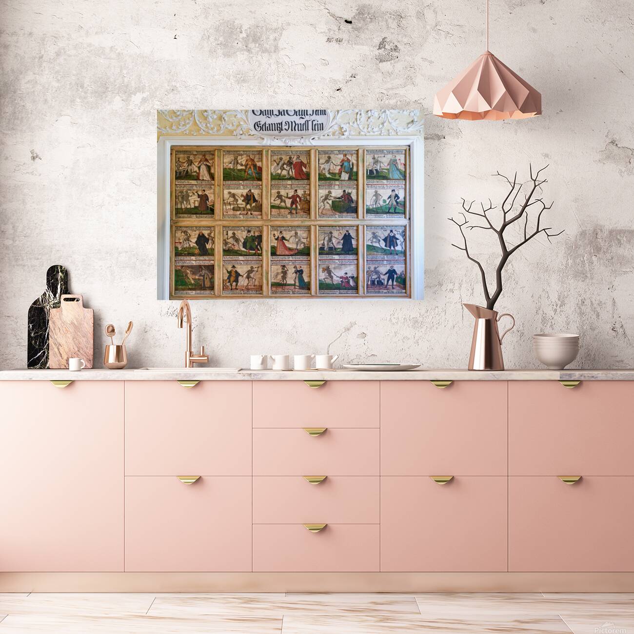 Fussen museum displays Danse Macabre art from St. Mangs Abbey Reproduction