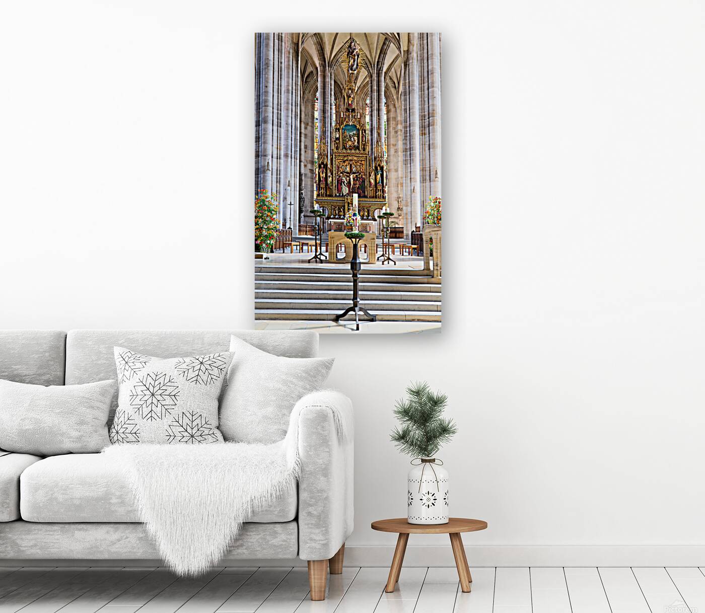 Saint Georges Minster altar in Dinkelsbuhl along Romantic Road Reproduction