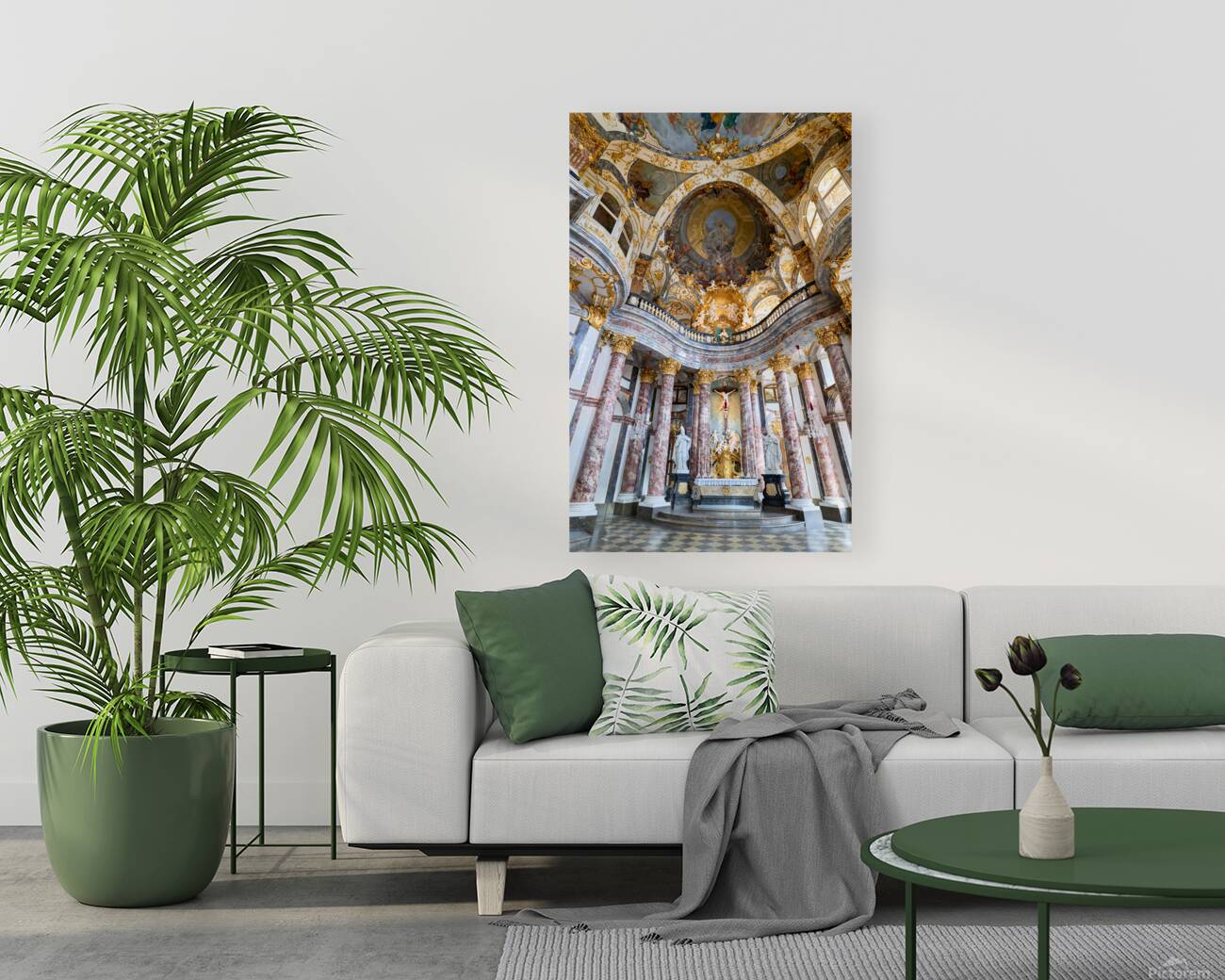 Hofkirche Court church of Residence in Wurzburg on Romantic Road Reproduction