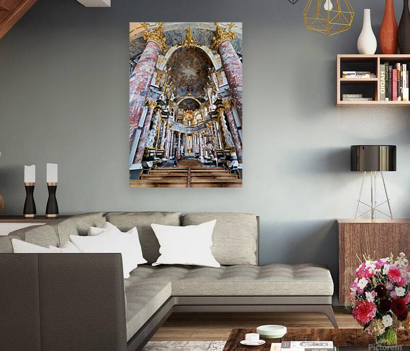 Hofkirche court church in wurzburg on the romantic road Reproduction