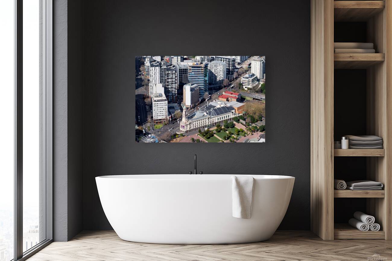 View of Auckland city and Aotea Square from above New Zealand Reproduction