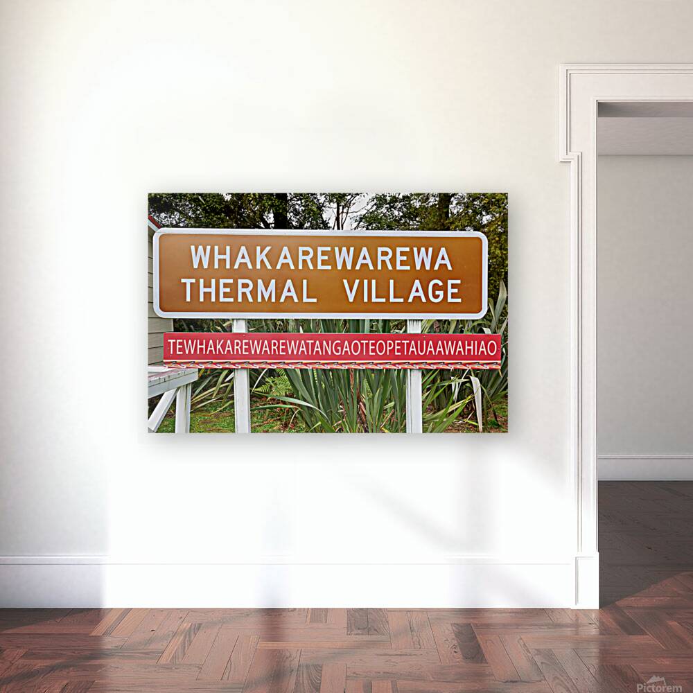 Whakarewarewa thermal village entrance in Rotorua New Zealand Reproduction