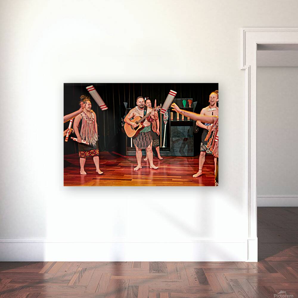 Maori haka dance performance in Auckland New Zealand Reproduction