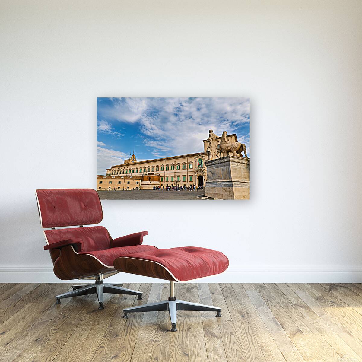 Visitors explore Quirinal Palace in Rome Italy during the day Reproduction