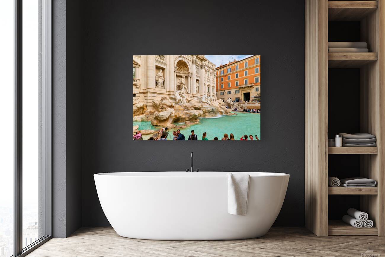 Visitors gather at Trevi Fountain in Rome Lazio Italy during the Reproduction