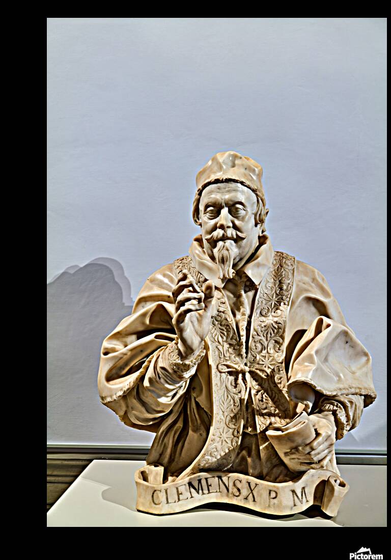Berninis Clement X bust in Galleria Nazionale dArte Antica Reproduction