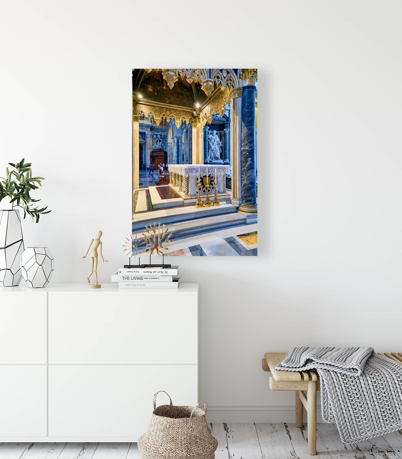 Exploring the altar in the Archbasilica Cathedral in Rome Reproduction