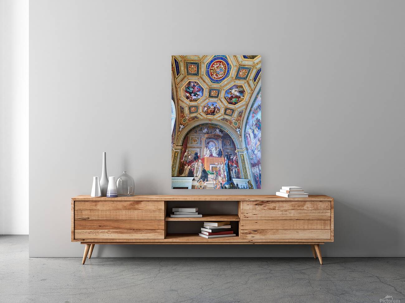 Exploring frescoes in the Raphael rooms at Vatican Museums Reproduction