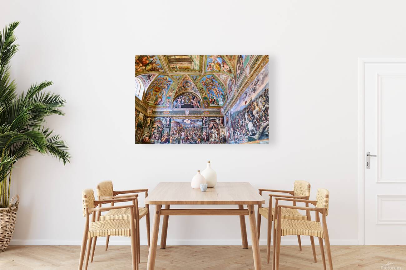 Frescoes in raphael rooms at the vatican museums in rome Reproduction