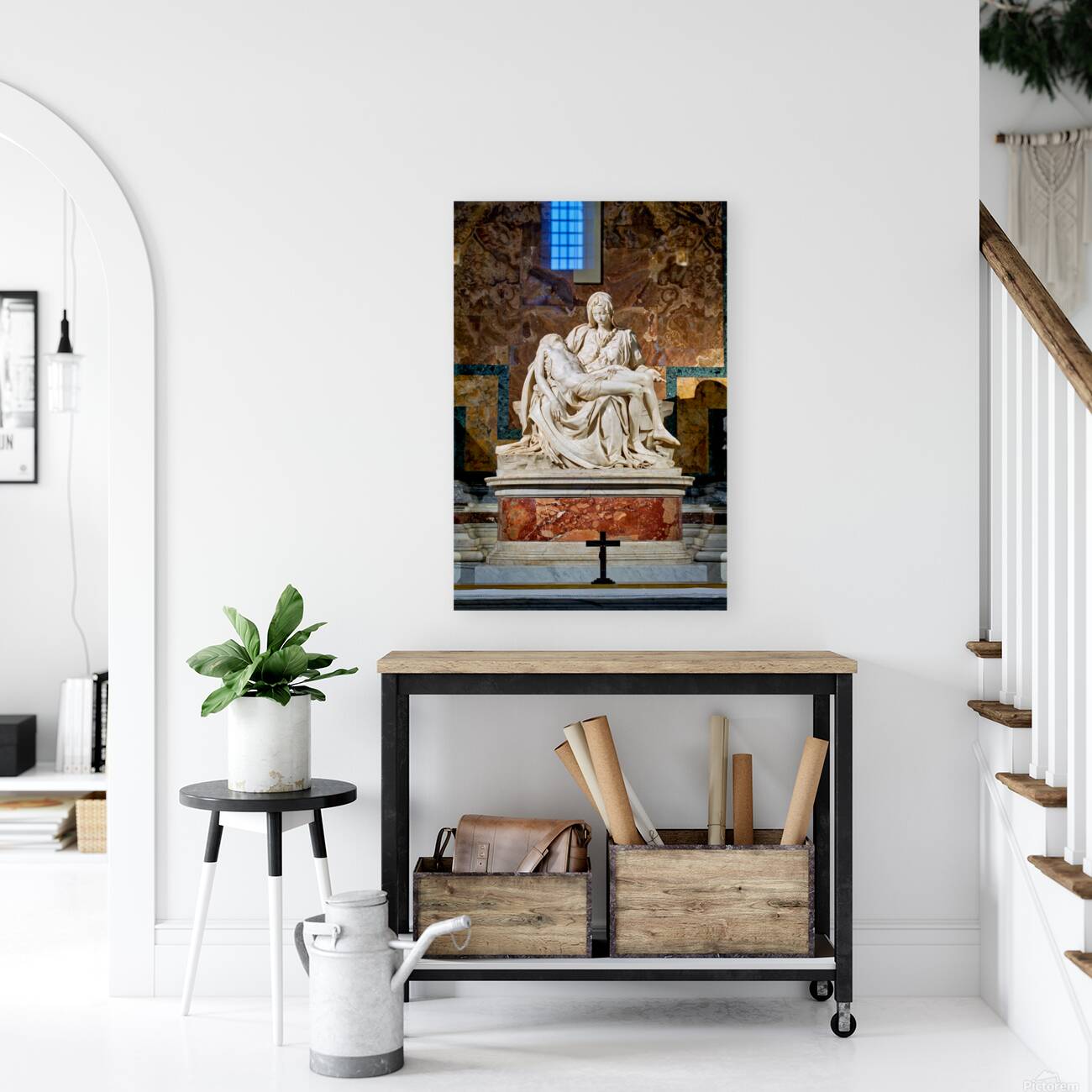 Michelangelos pieta at saint peters basilica in rome italy Reproduction