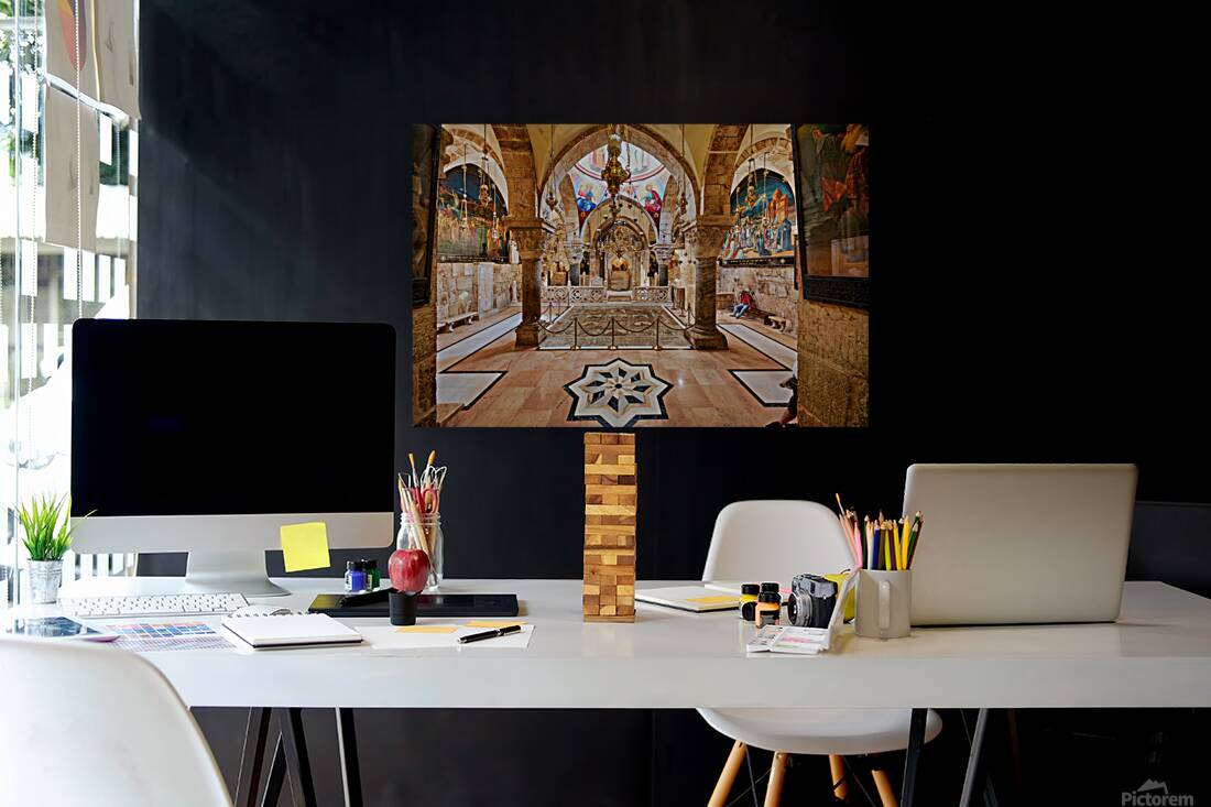 Visit to the church of the Holy Sepulchre in Jerusalem during th Reproduction