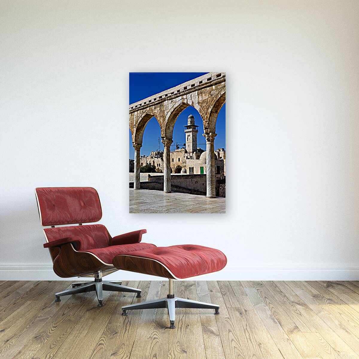 Dome of the Rock mosque seen from Temple Mount in Jerusalem Reproduction