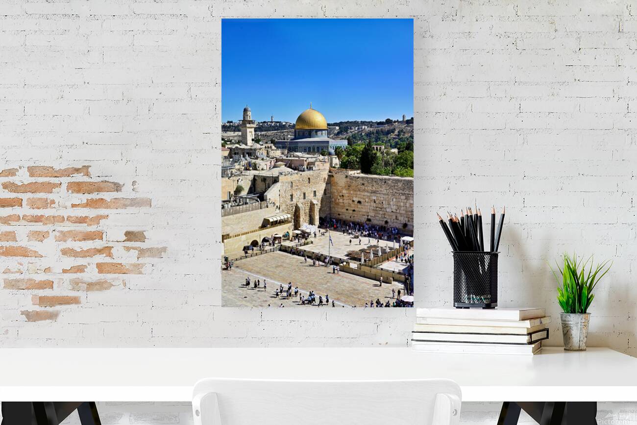 View of Temple Mount and surrounding area in Jerusalem Israel Reproduction