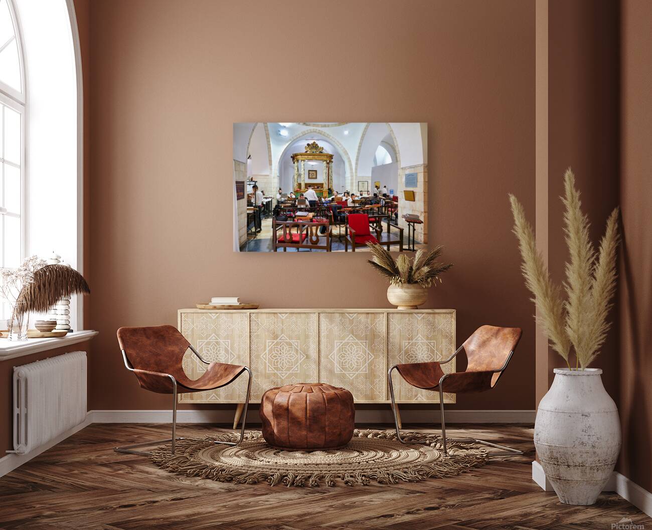 Four Sephardic synagogues in Jerusalem during prayer time Reproduction