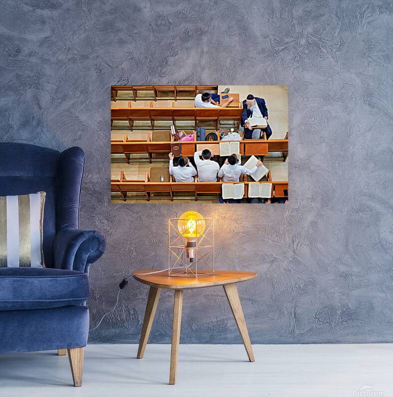 Prayer study at Hurva Synagogue in Jerusalem Reproduction