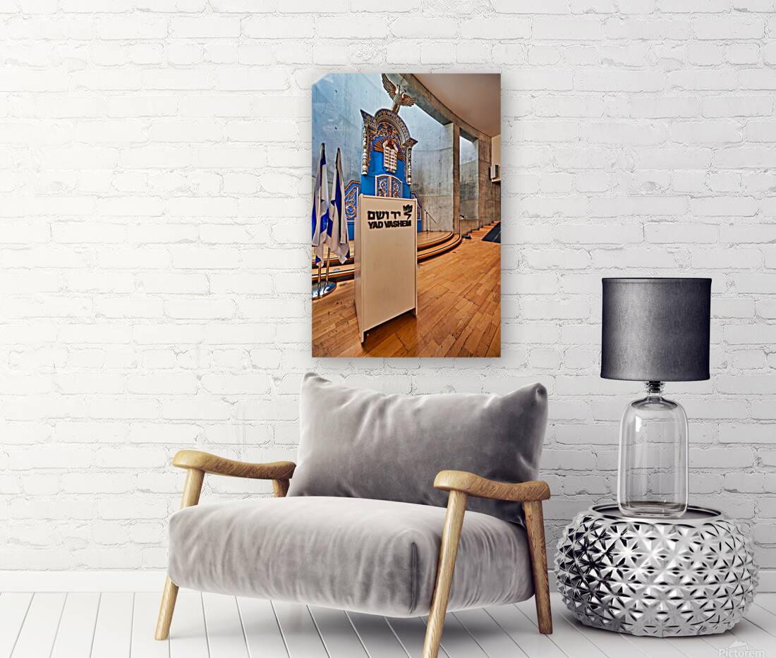 Memorial synagogue at Yad Vashem for Holocaust victims Reproduction