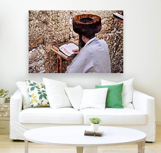 Prayers at the wailing wall in jerusalem israel Reproduction
