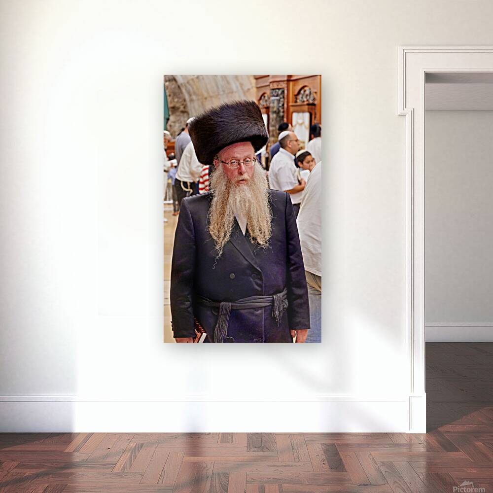Orthodox Jews pray at the Wailing Wall in Jerusalem Israel Reproduction