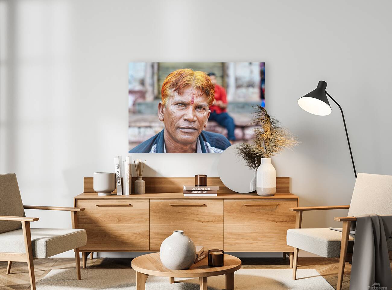 Portrait of a man with red hair in Jodhpur Rajasthan Reproduction