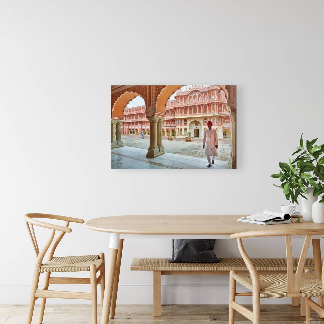 Exploring the City Palace in Jaipur Rajasthan during daytime Reproduction