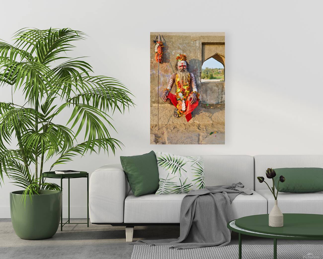 Portrait of a holy man sadhu in Orchha Madhya Pradesh India Reproduction