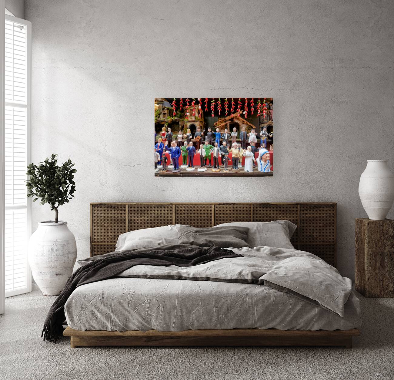 Nativity scene statues in Naples at Christmas Reproduction