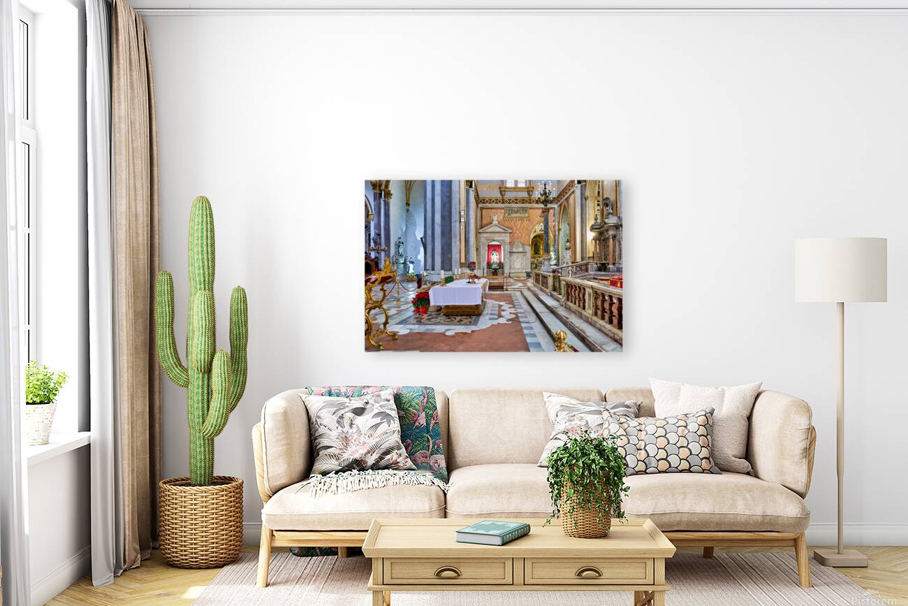 Visit to San Domenico Maggiore church in Naples Campania Italy Reproduction