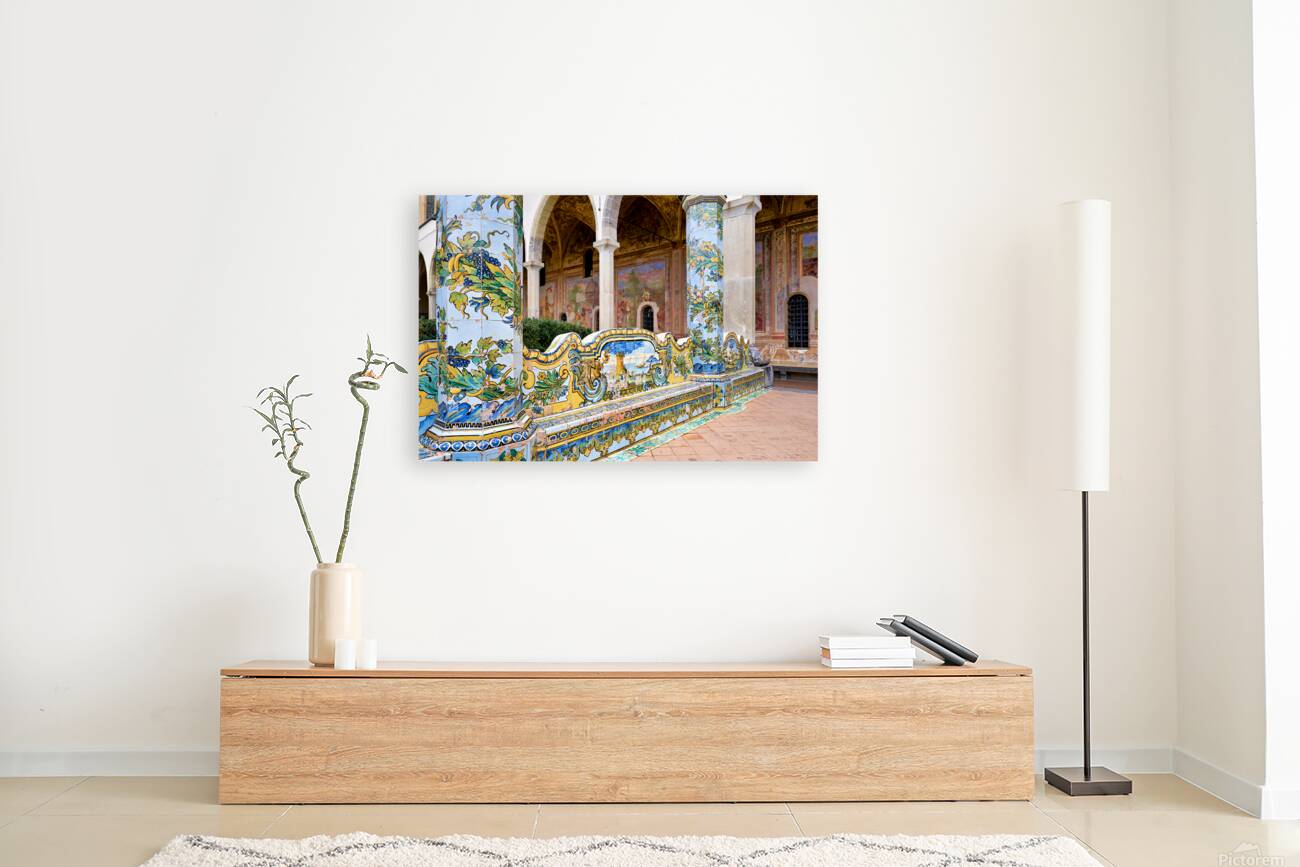 Cloister of the clarisses at santa chiara in naples campania ita Reproduction