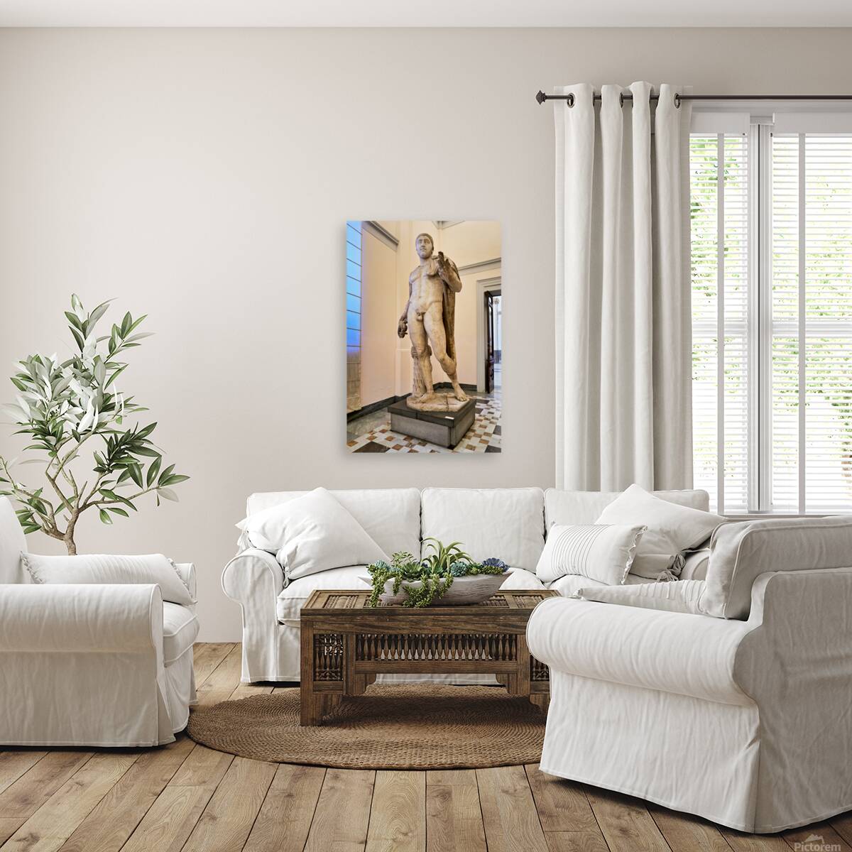 Statue at national archaeological museum of naples in campania Reproduction