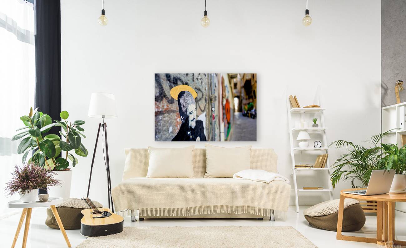 Mural of pino daniele in via tribunali naples campania italy Reproduction