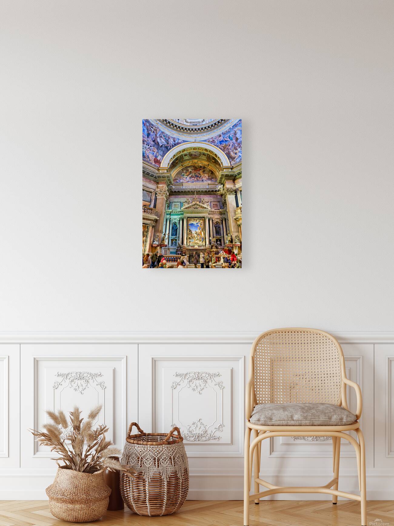 Visitors explore Naples Cathedral in Campania Italy Reproduction