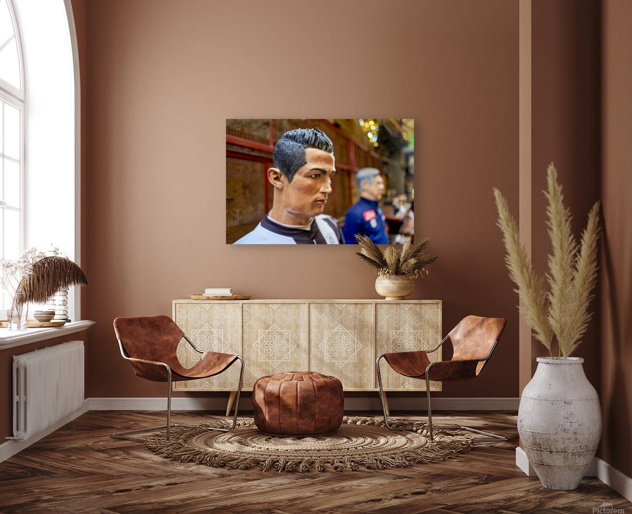 Statues of Christmas nativity scene at artisan workshops in Napl Reproduction