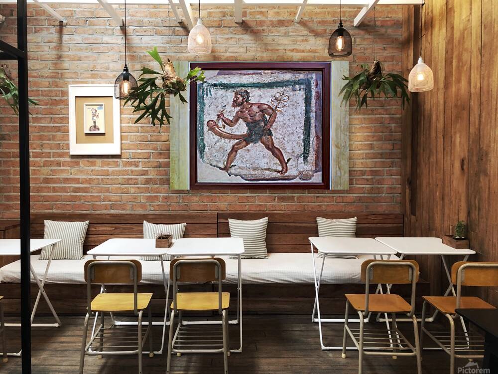 Ancient artwork display at National Archaeological Museum of Nap Reproduction