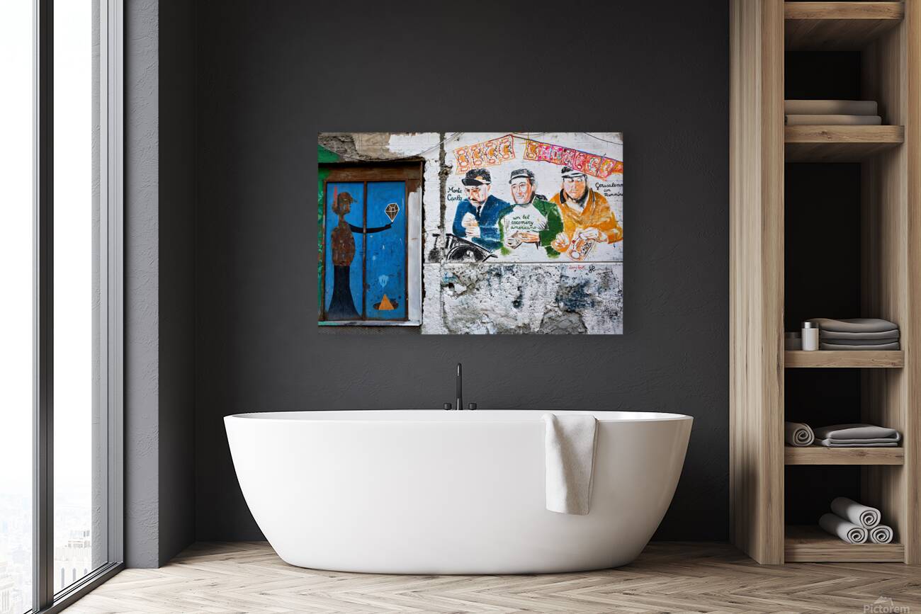 Street art in Quartieri Spagnoli reflects local culture in Naple Reproduction