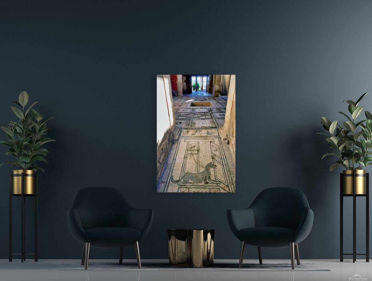 Mosaic floor in Pompeii reveals Roman art and ancient history Reproduction